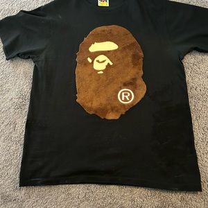 Used Bape tee with fur